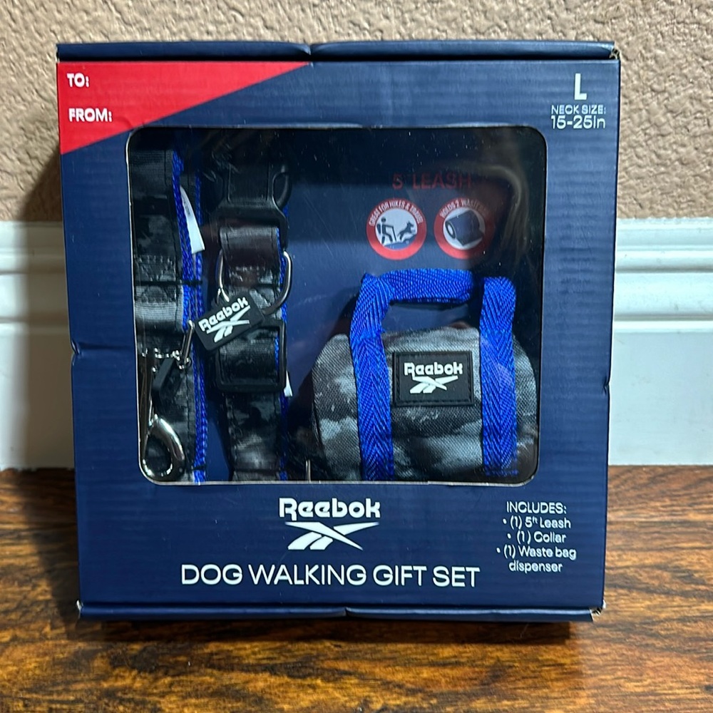 NWT Reebok Dog Walking Gift Set - Picture 2 of 8